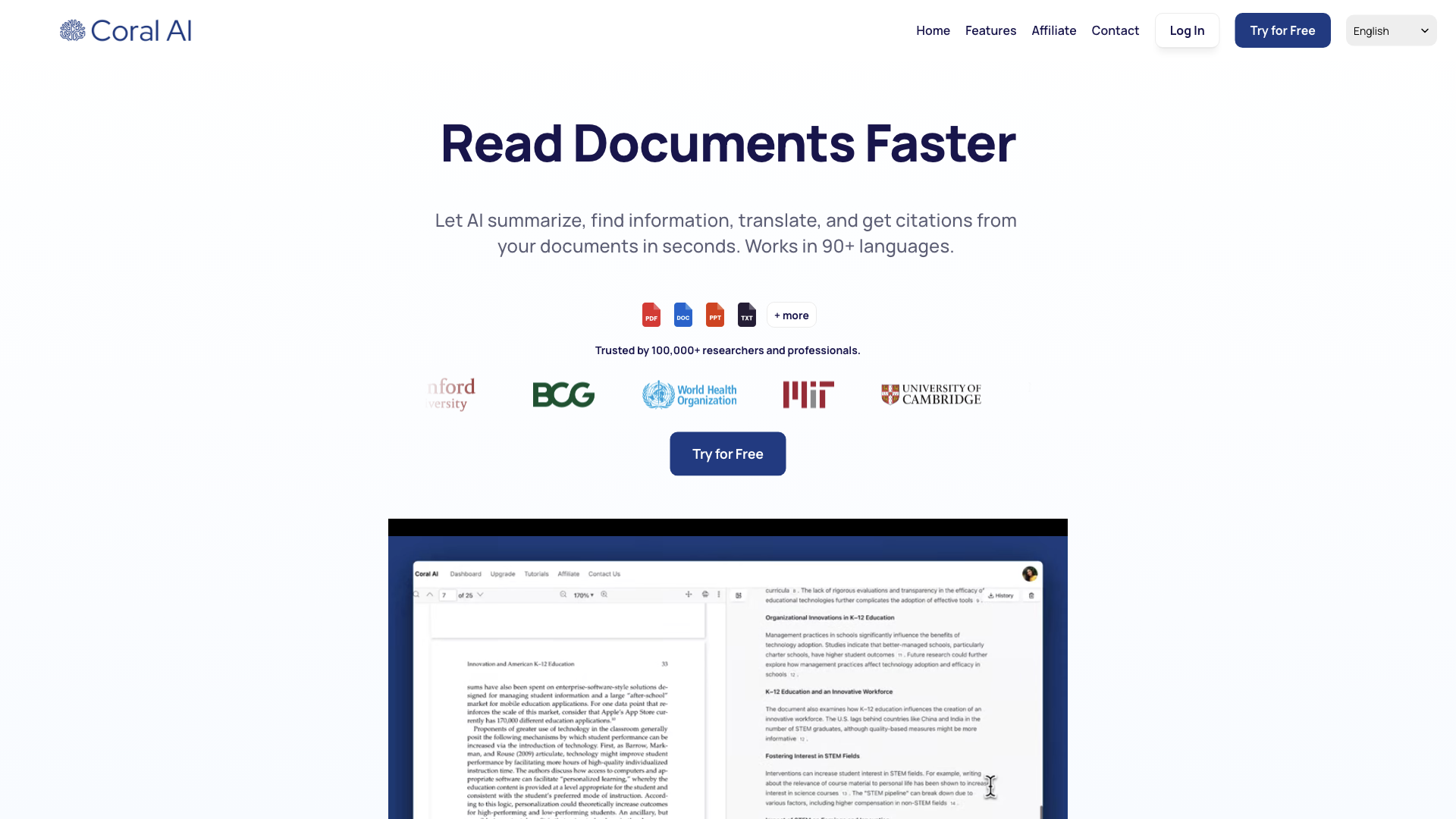 Coral AI: Search & Summarize Documents with AI