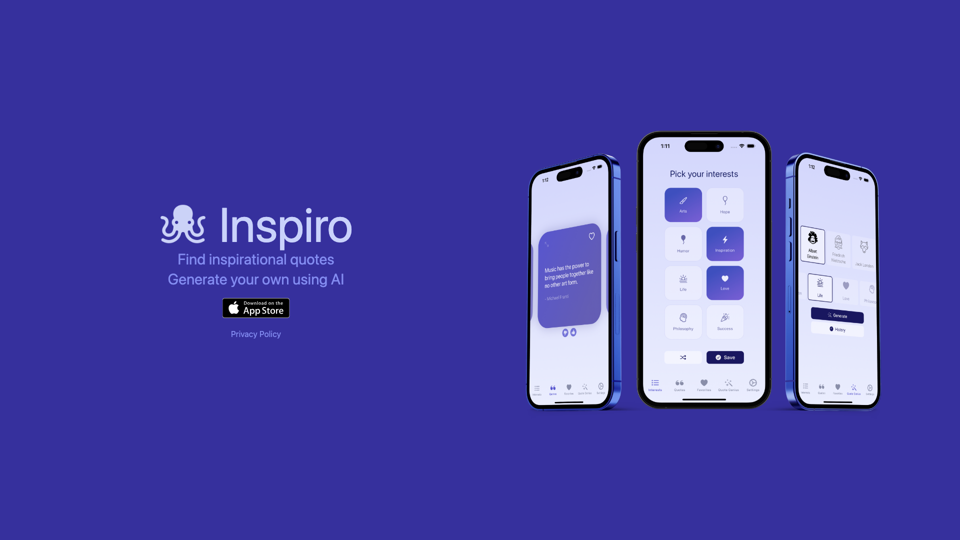 Inspiro site's screenshot