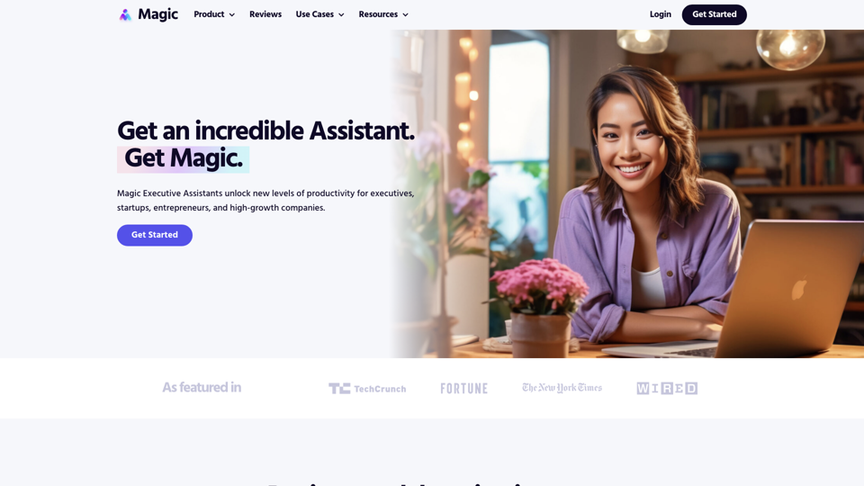 Magic | Executive Assistants site's screenshot