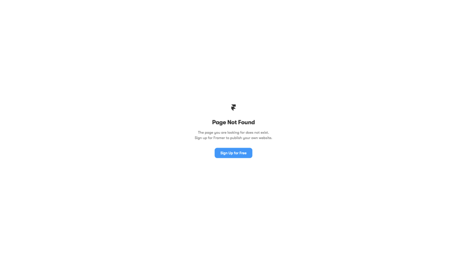 Page Not Found | Framer site's screenshot