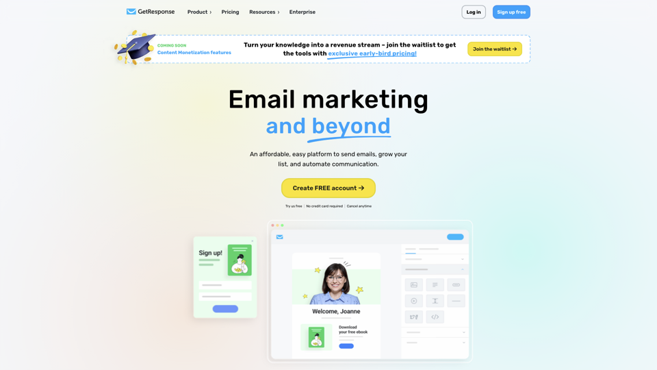 GetResponse | Professional Email Marketing for Everyone site's screenshot