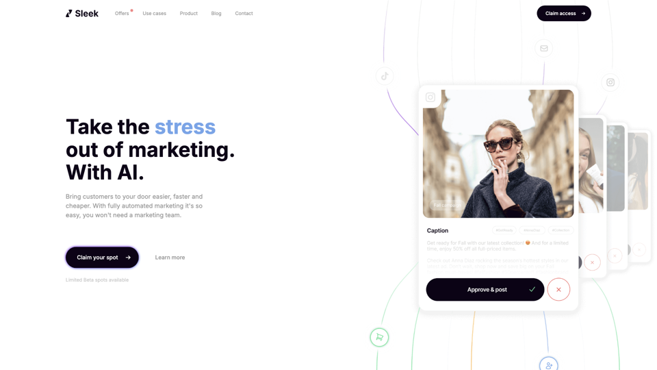 Sleek AI - Put Your Marketing and Sales on Autopilot | Sleek AI ®  | Sleek AI ® site's screenshot
