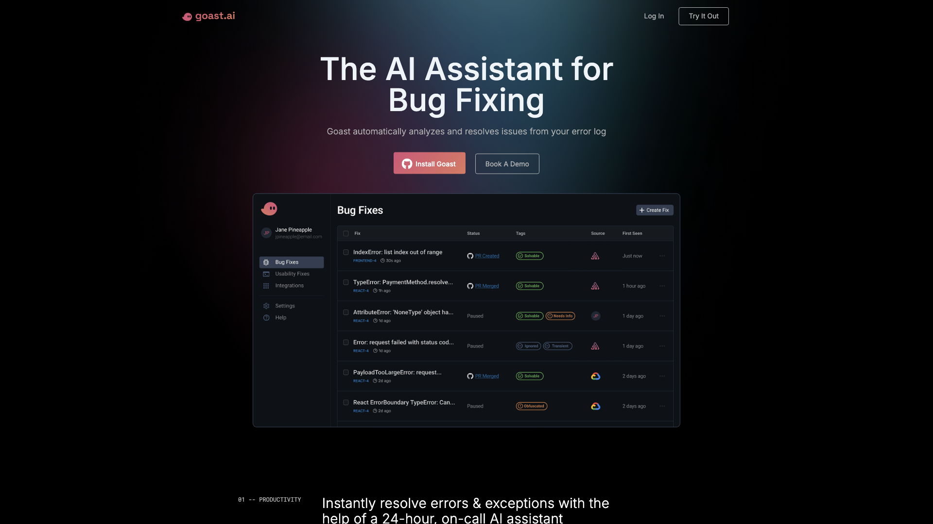Goast.ai Home