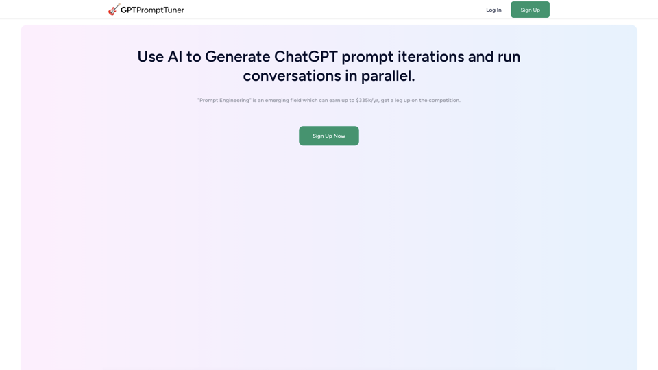 Use AI to improve ChatGPT prompts - GPT Prompt Tuner site's screenshot