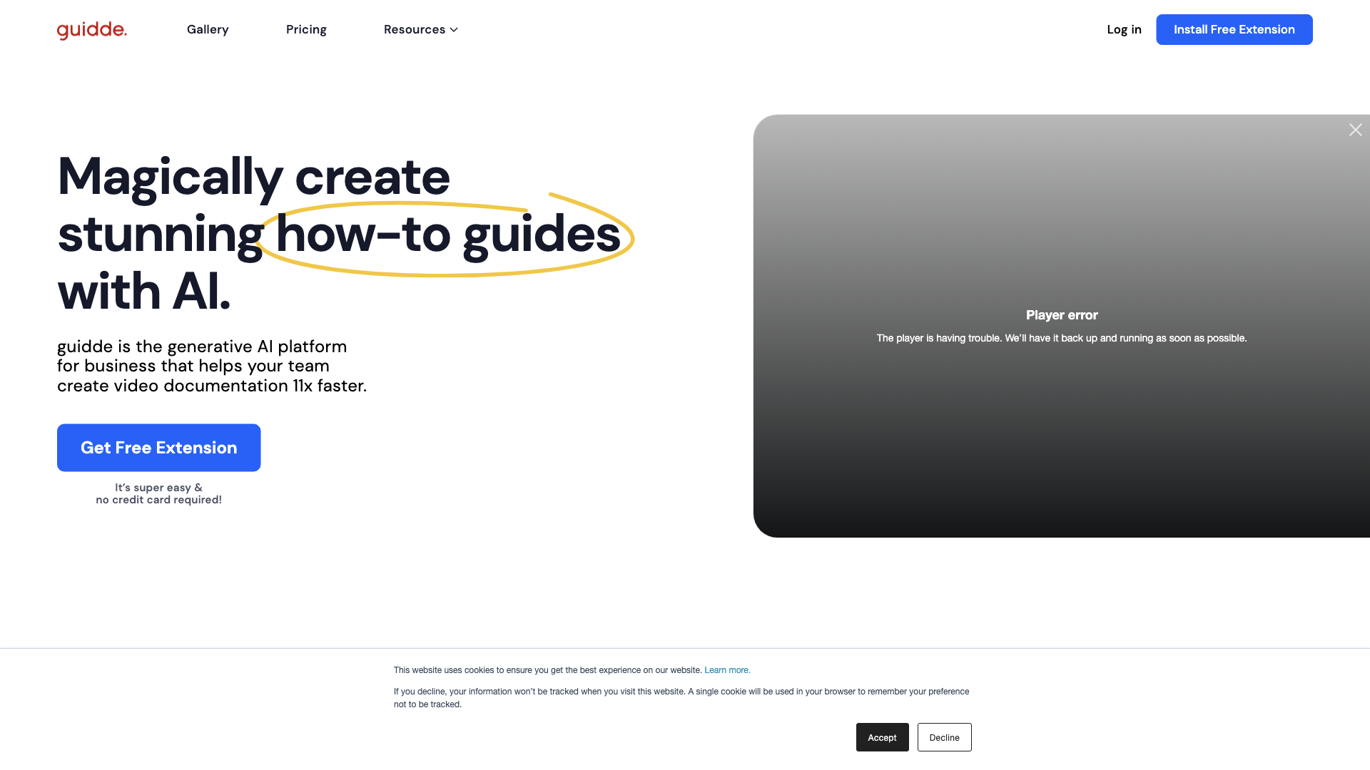 guidde・Magically create video documentation with AI