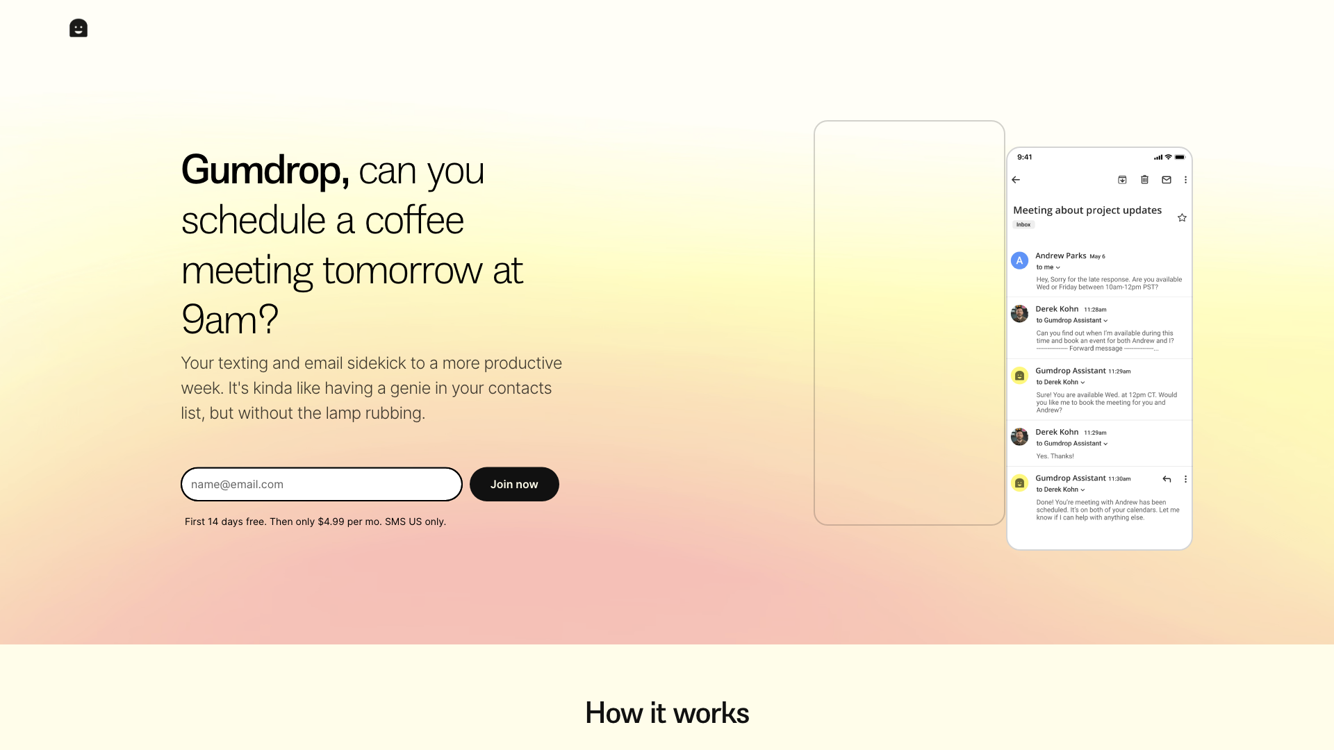 Gumdrop - An assistant you can message. Gumdrop - An assistant you can message.