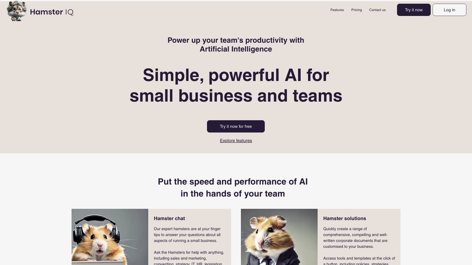 Hamster IQ | AI for business
