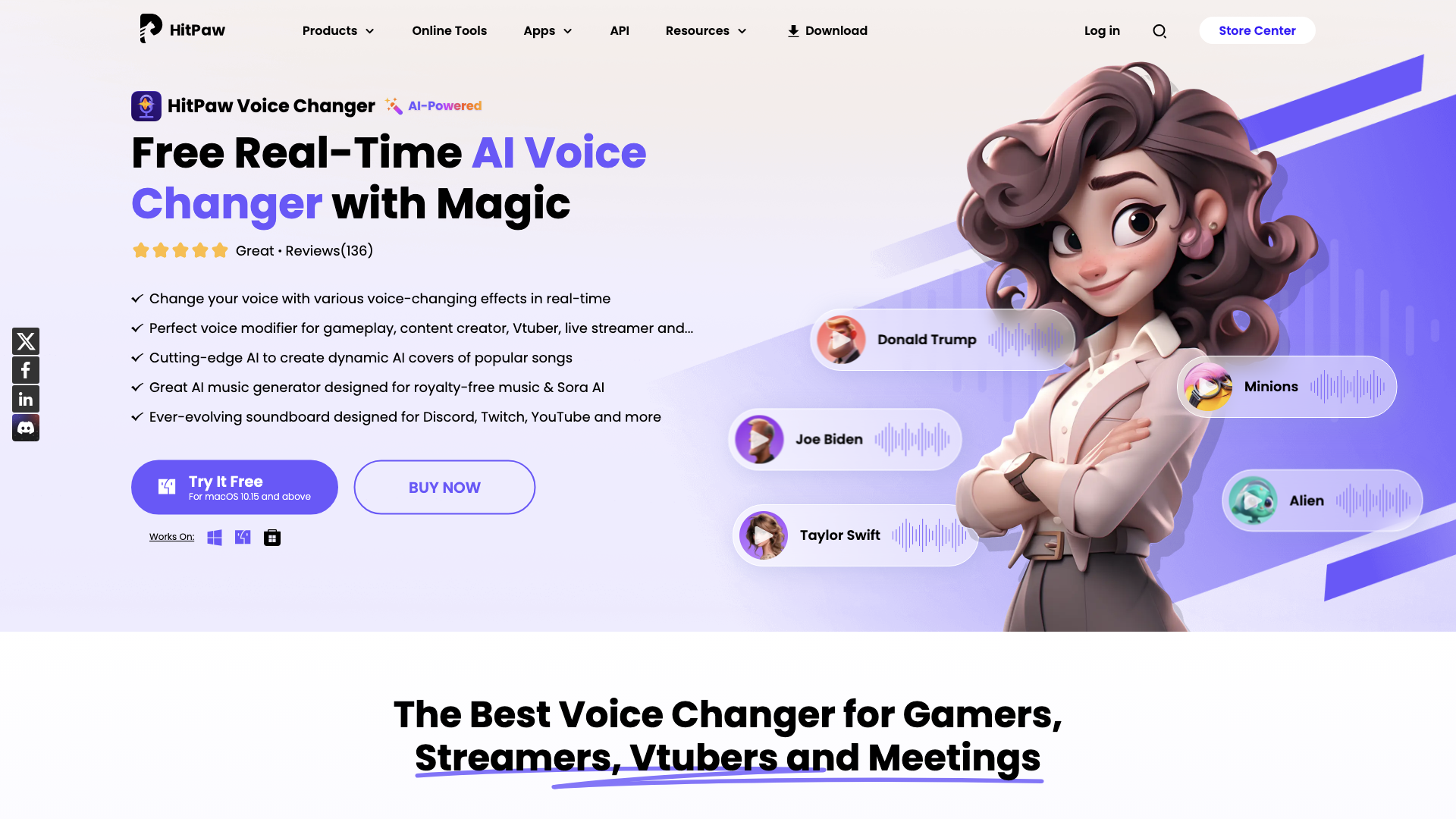 HitPaw Voice Changer - Best Free Real-time AI Voice Changer