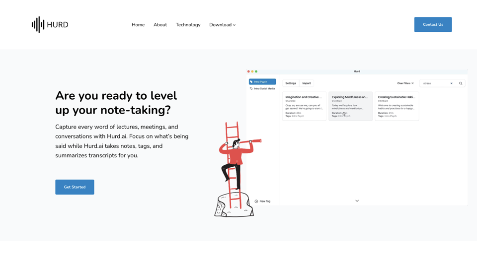 Home - Hurd AI site's screenshot