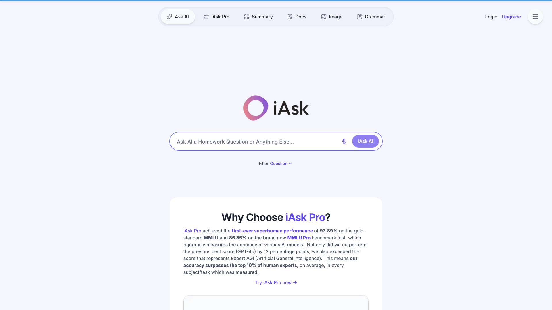 Ask AI Questions · Free AI Search Engine · iAsk.Ai is a Free Answer Engine, Enabling Users to Ask ChatGPT AI Any Question (iAsk)