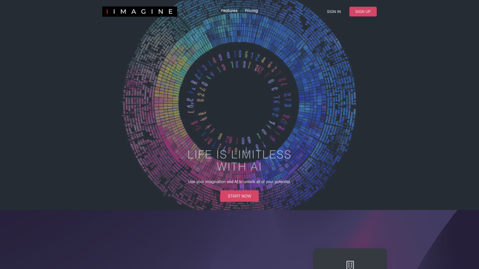 IIMAGINE site's screenshot