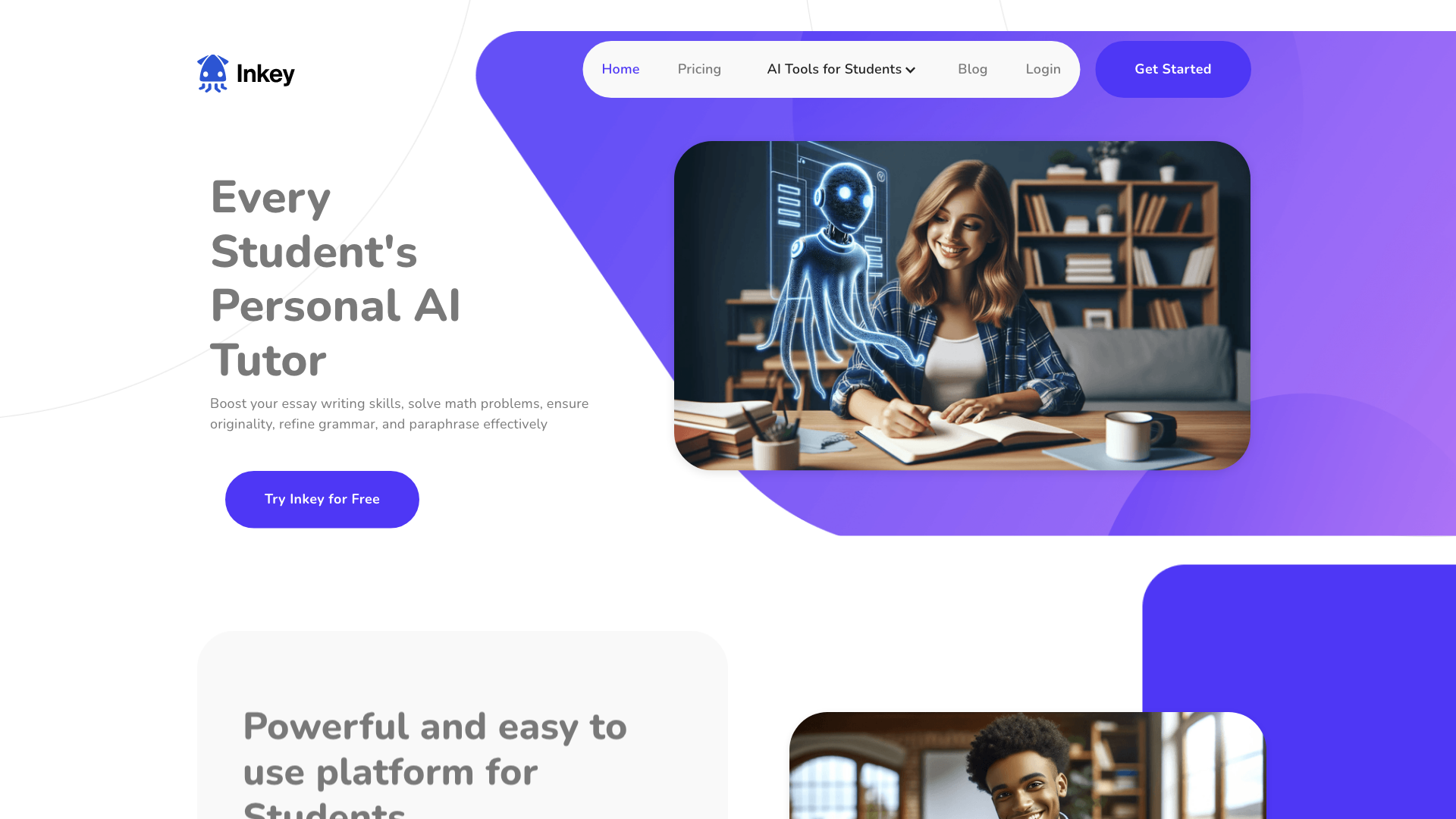 Inkey.ai | AI Essay Writer, Word Problem Solver, Plagiarism Checker, Paraphrasing & more.