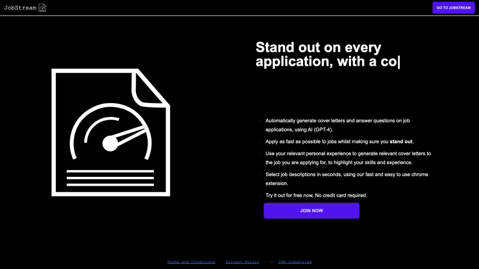 JobStream site's screenshot