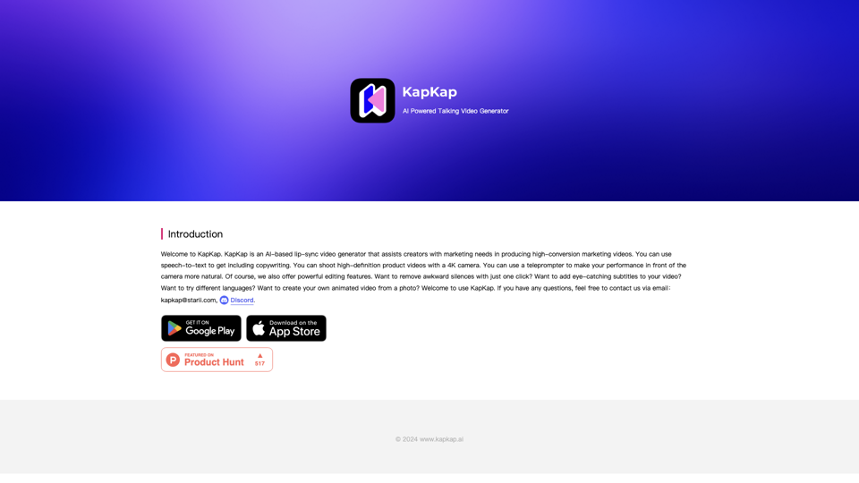 KapKap site's screenshot