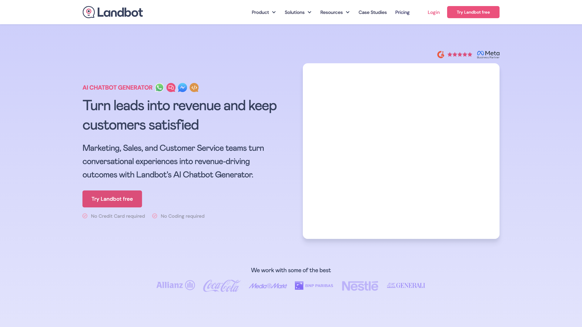 AI Chatbot Generator for Conversational Experiences | Landbot