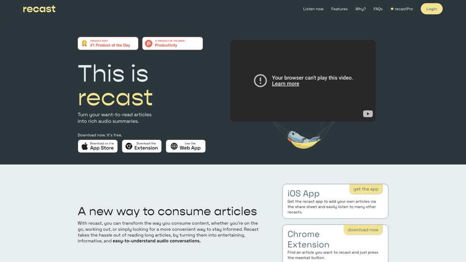 This is recast site's screenshot