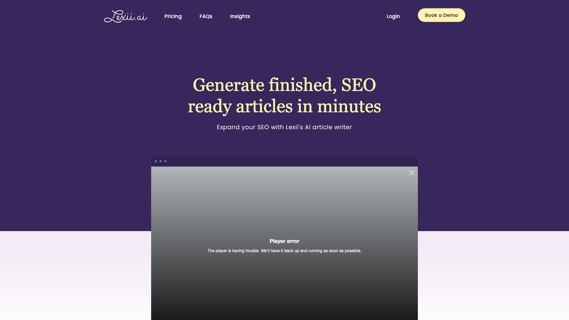 Lexii.ai | AI Article Writer for SEO