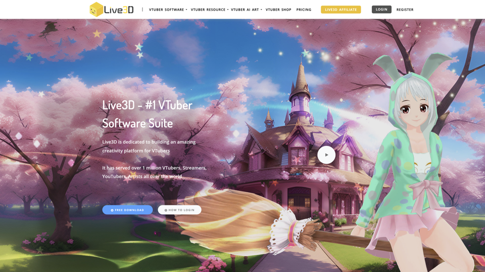 Live3D - #1 VTuber Software Suite site's screenshot