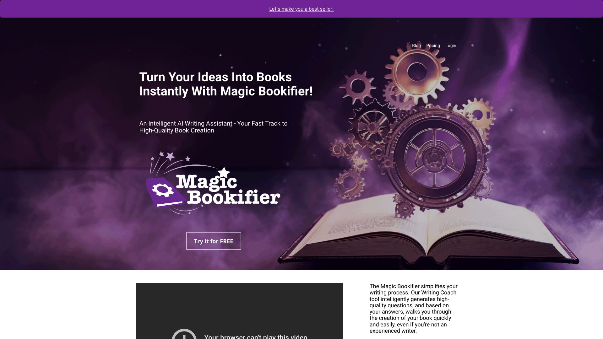 Magic Bookifier Splash Magic Bookifier Splash