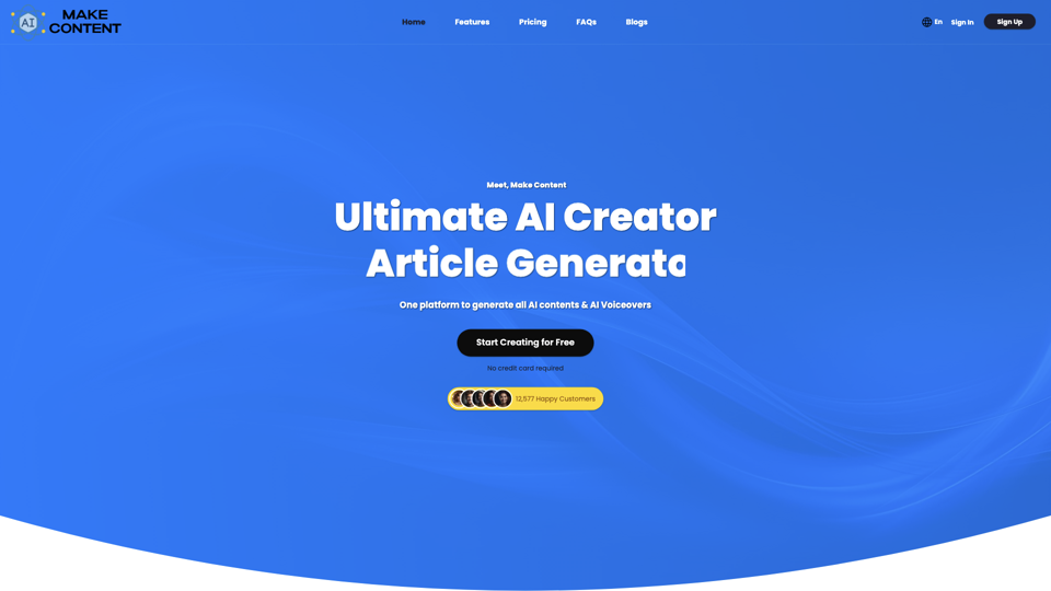 Create Smart Content site's screenshot