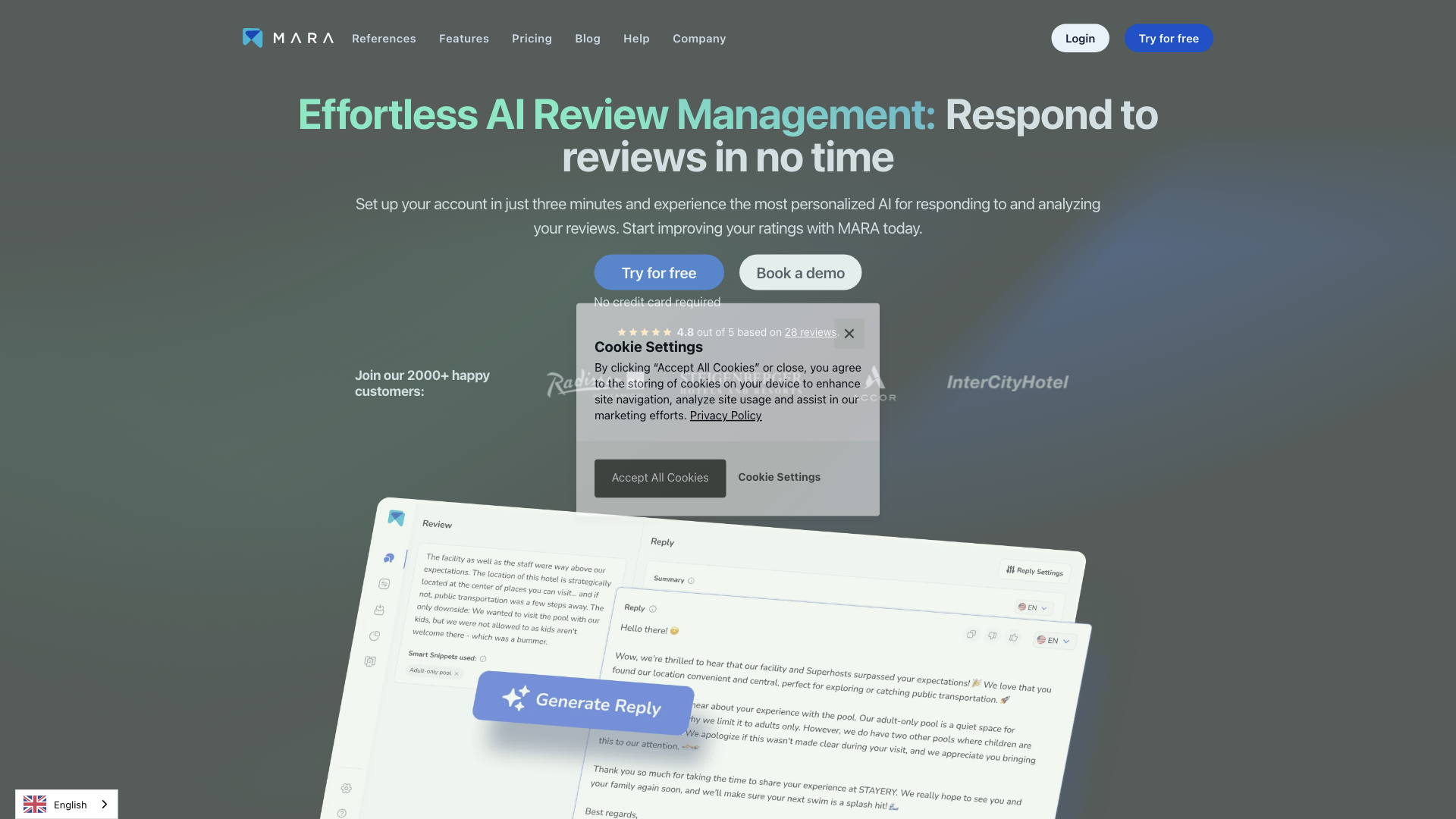 MARA AI Review Management: Respond to reviews in no time MARA AI Review Management: Respond to reviews in no time