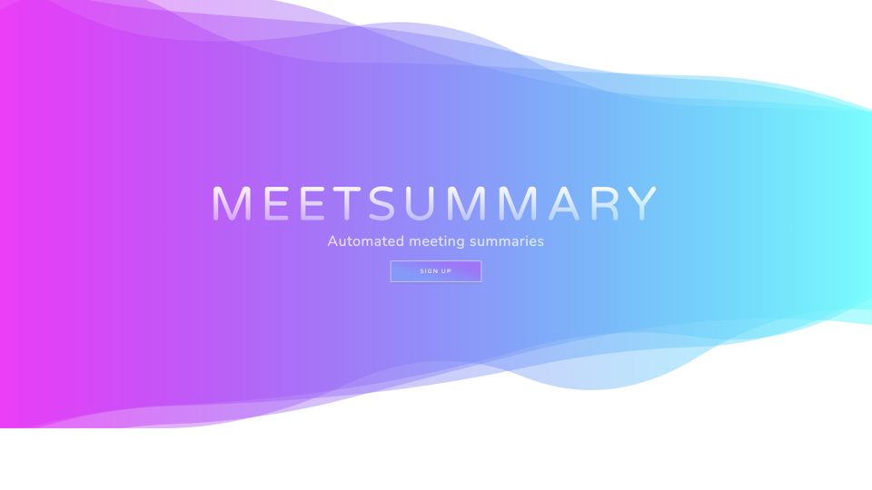 Meet Summary site's screenshot