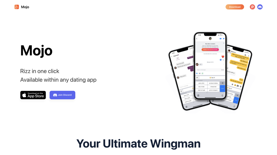 Mojo site's screenshot