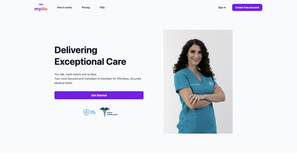 mpilo – Revolutionizing Patient Notes with AI for Healthcare Professionals site's screenshot