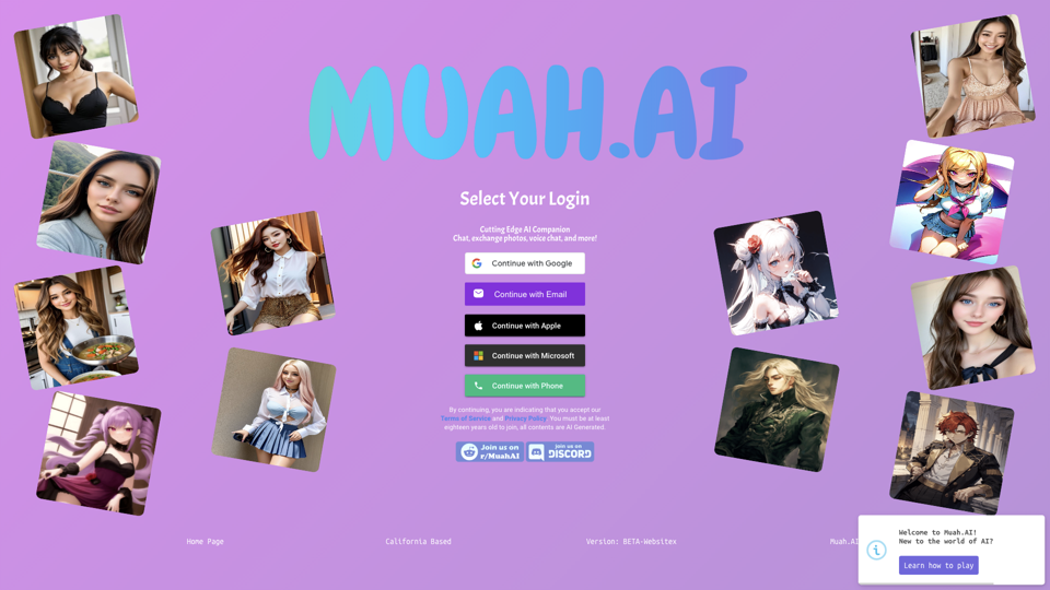 Muah.AI - AI Companion Platform. Uncensored AI Technologies. Possibilities Within site's screenshot
