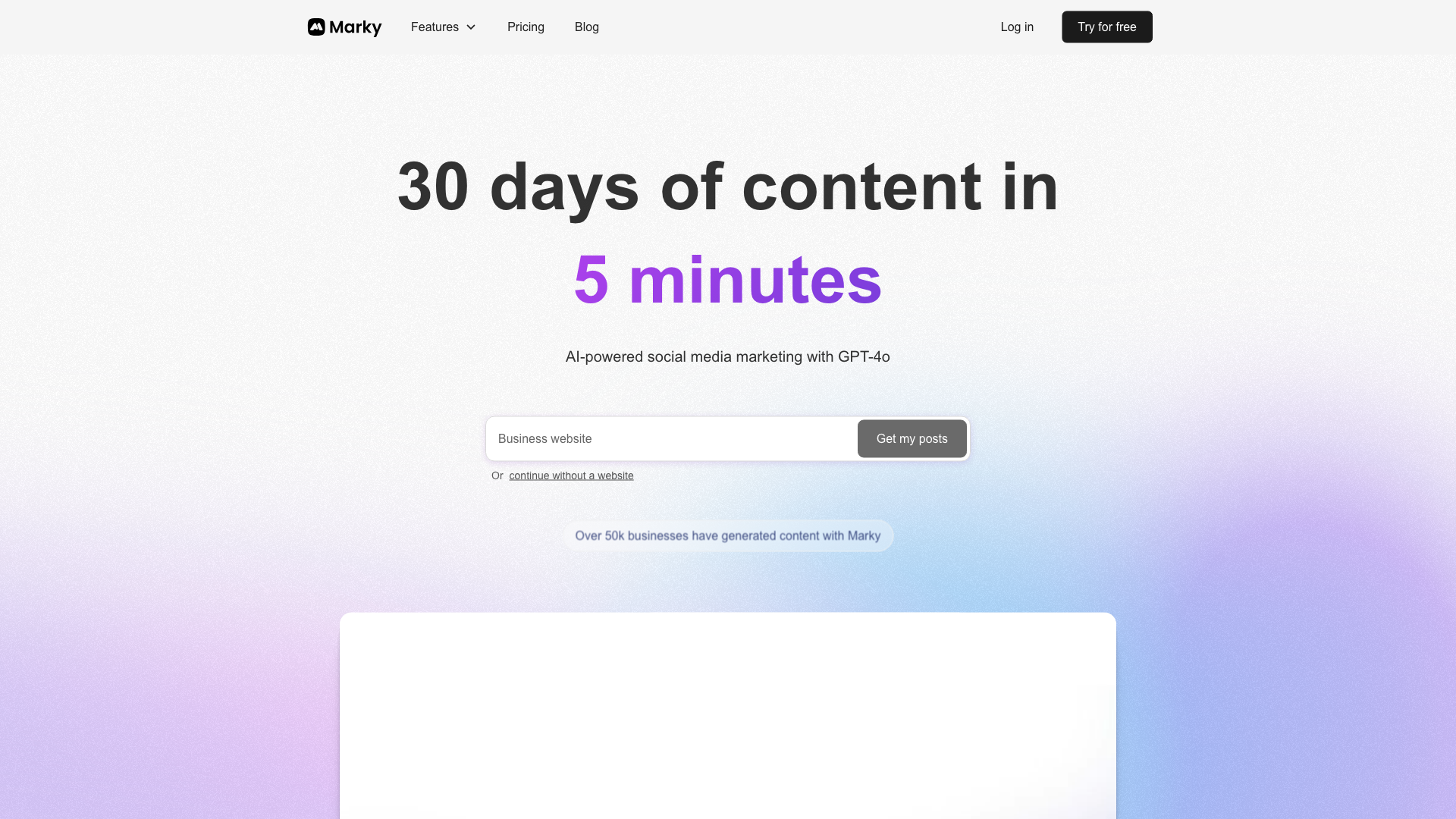 Marky - Powerful AI Social Media Marketing