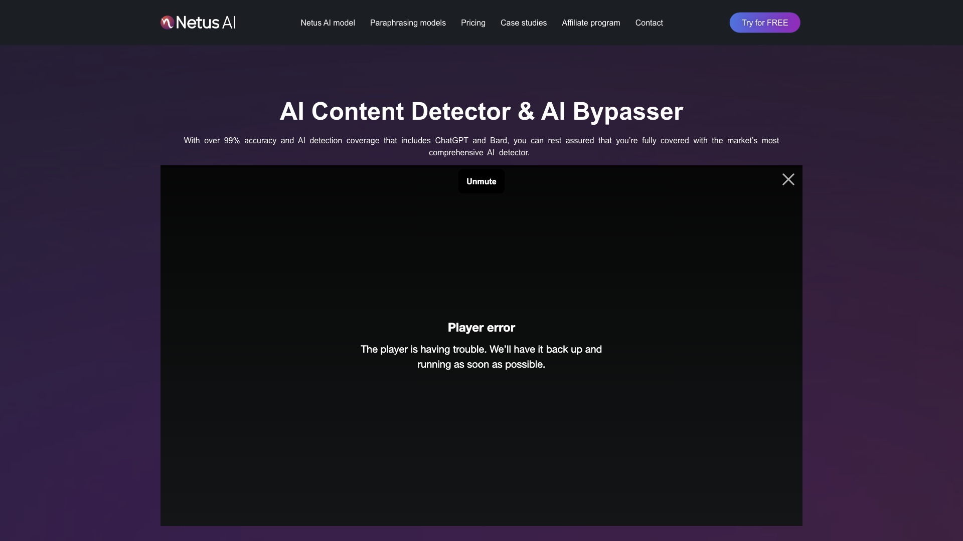 Netus AI Bypasser | Undetectable AI Paraphraser