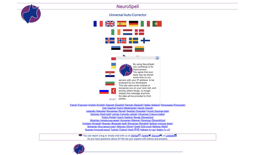 NeuroSpell : Universal Auto-Corrector (Deep Learning) site's screenshot