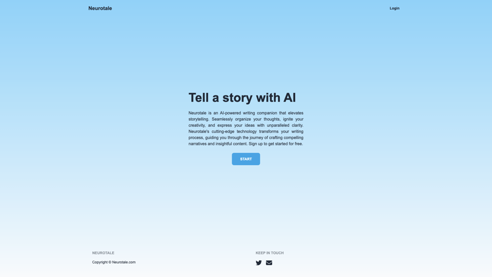 Neurotale - AI Powered Writing Enhancement Tool site's screenshot