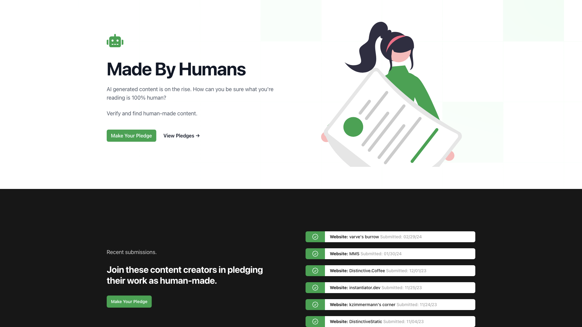 Human-made Content | Nonbot.org Human-made Content | Nonbot.org