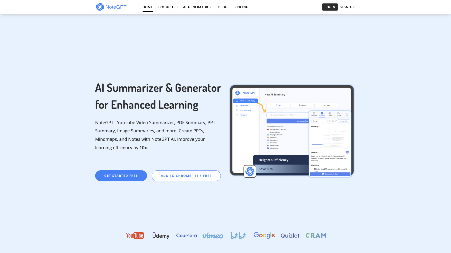 NoteGPT - AI Summarizer and Generator for Enhanced Learning