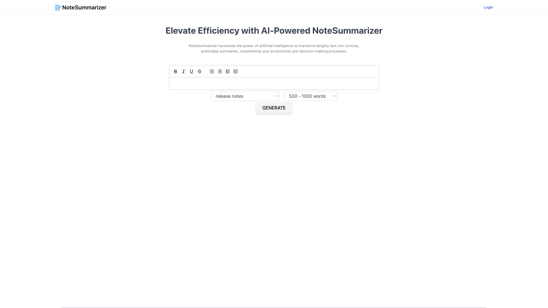 Elevate Efficiency with AI-Powered NoteSummarizer | Note Summarizer
