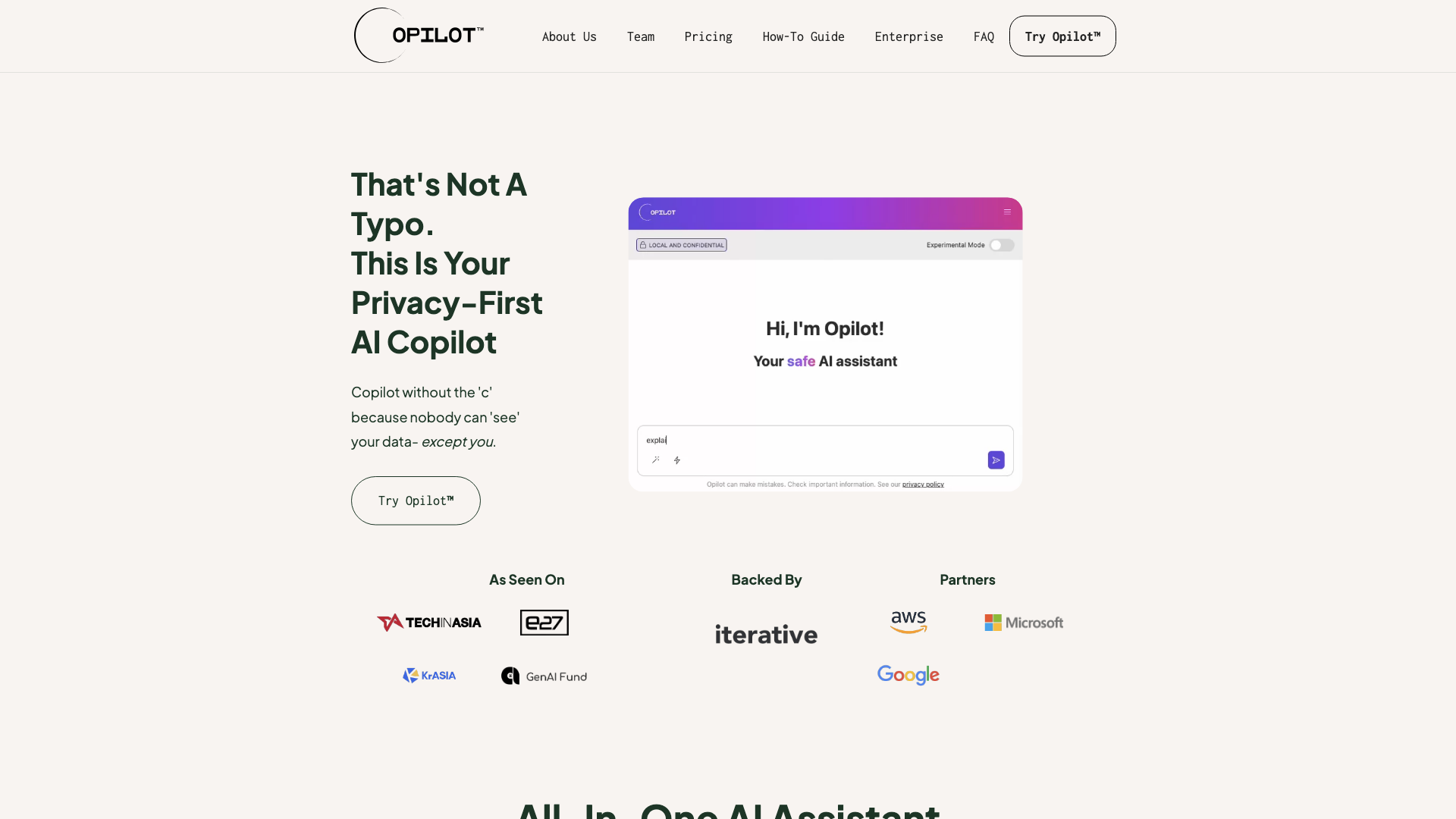 Opilot | The Secure Copilot Alternative