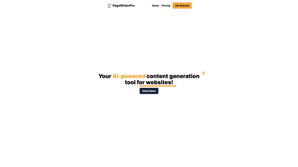 Page Writer Pro site's screenshot