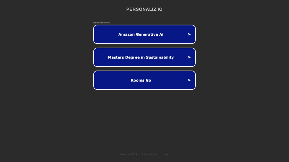 personaliz.io site's screenshot