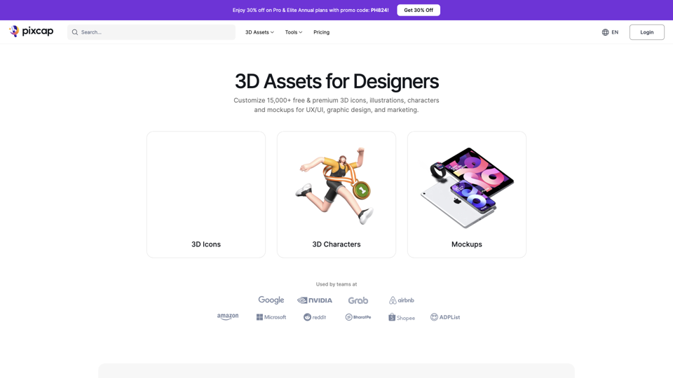 3D Icons, Illustrations, Mockups - Free Download PNG, GLB, GIF, MP4 site's screenshot