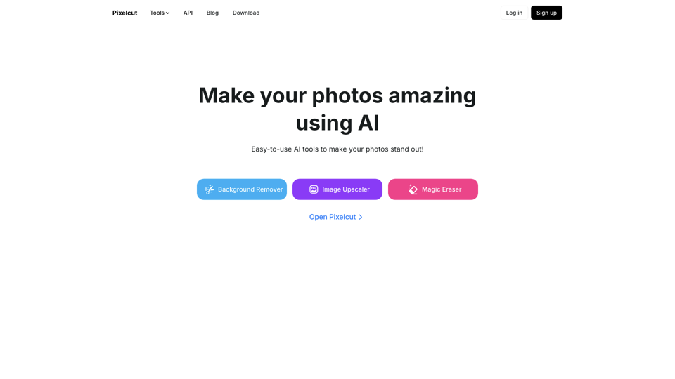 Pixelcut | Free AI Photo Editor site's screenshot