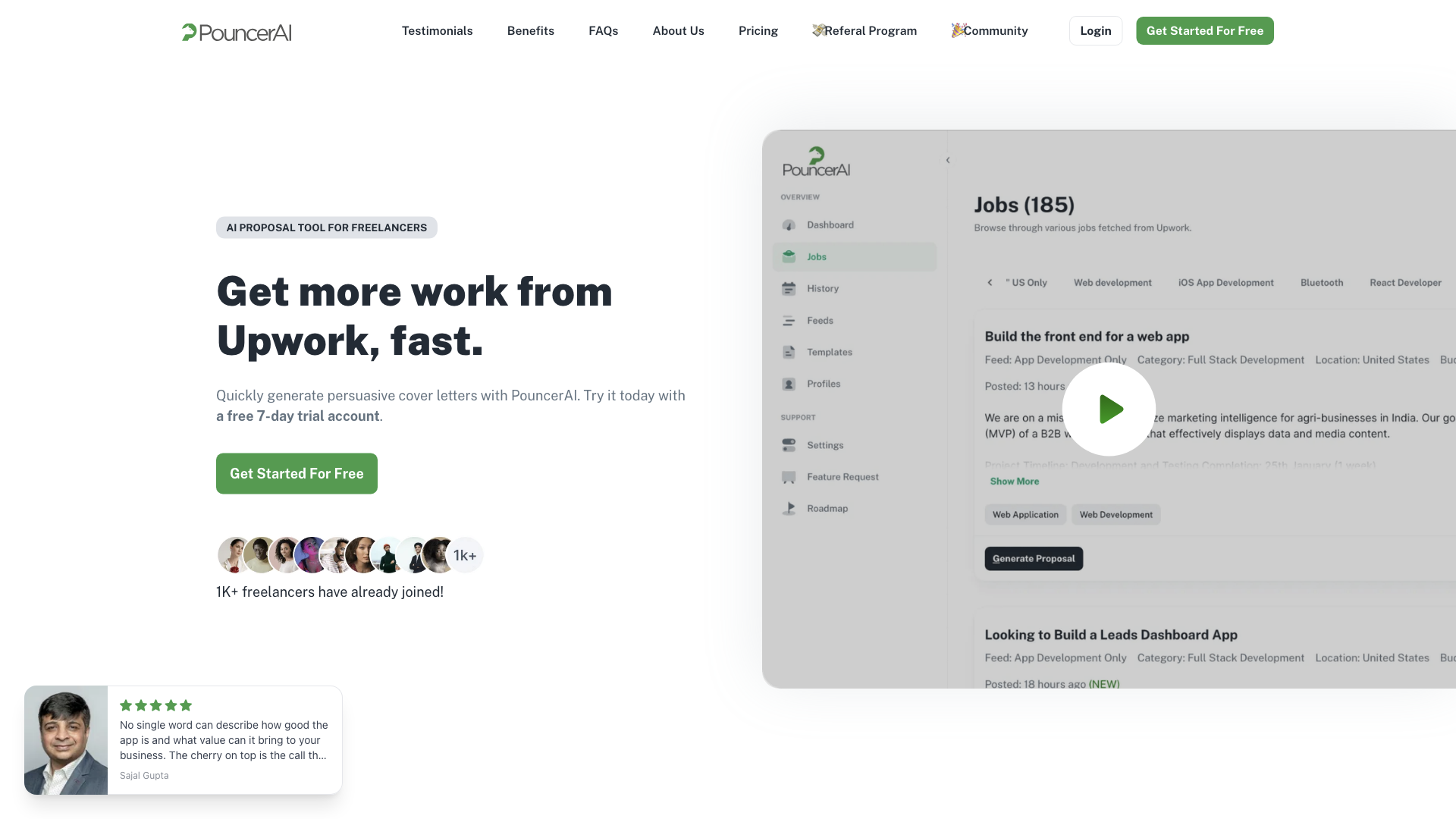AI Proposal Tool For Upwork - PouncerAI