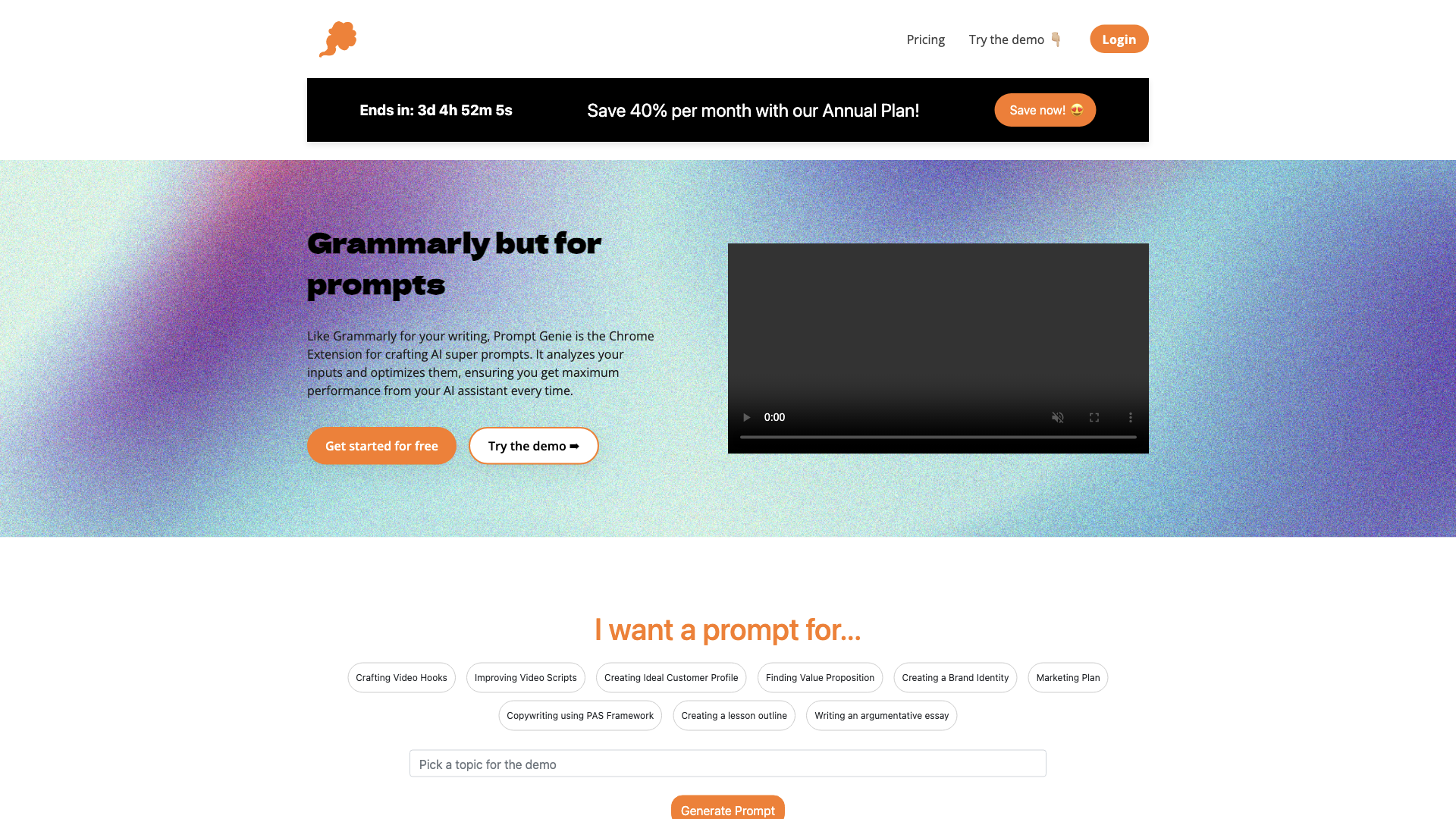 Prompt Genie | Grammarly But for Prompts Prompt Genie | Grammarly But for Prompts