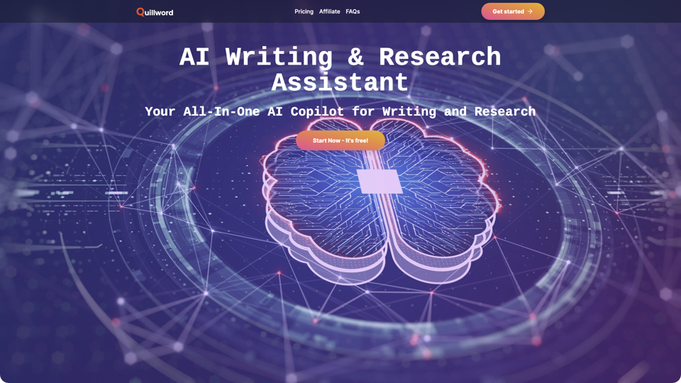 QuillWord - Best AI Tool for Academic and Research Writing site's screenshot