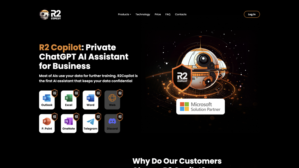 R2 Copilot: Private ChatGPT AI Assistant for Business site's screenshot