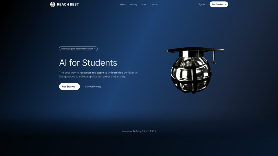 Reach Best - AI for Researching and Applying to Colleges site's screenshot