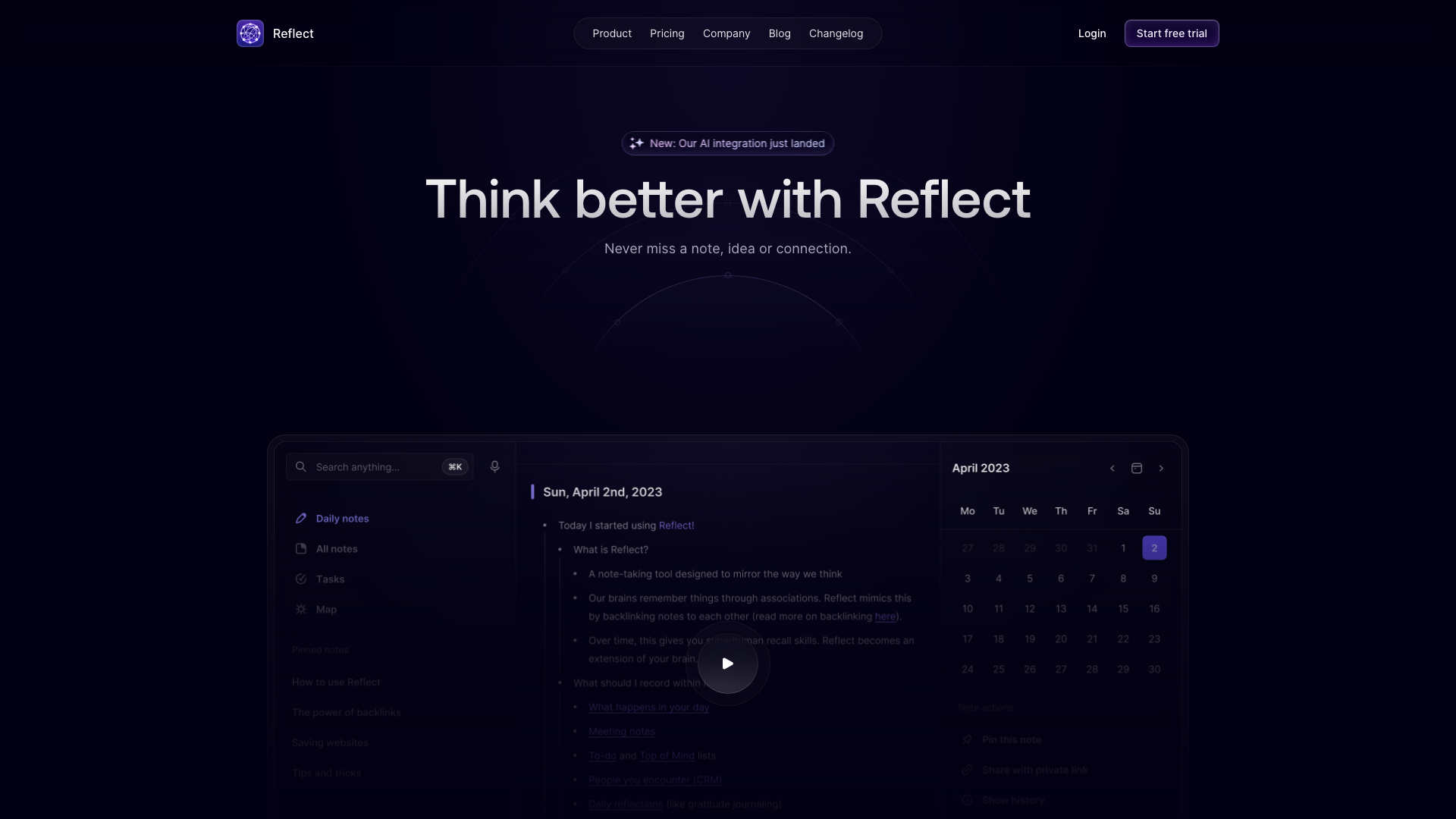 Reflect Notes