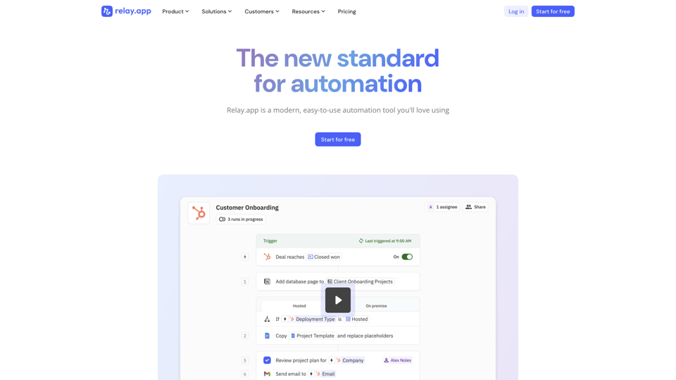 Relay.app: The new standard for automation site's screenshot