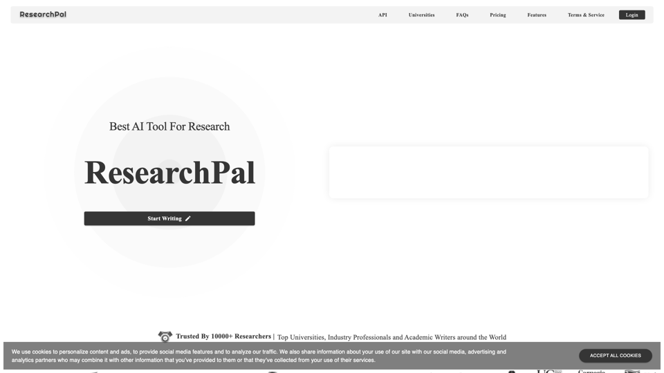 ResearchPal | Best AI Tool For Research site's screenshot