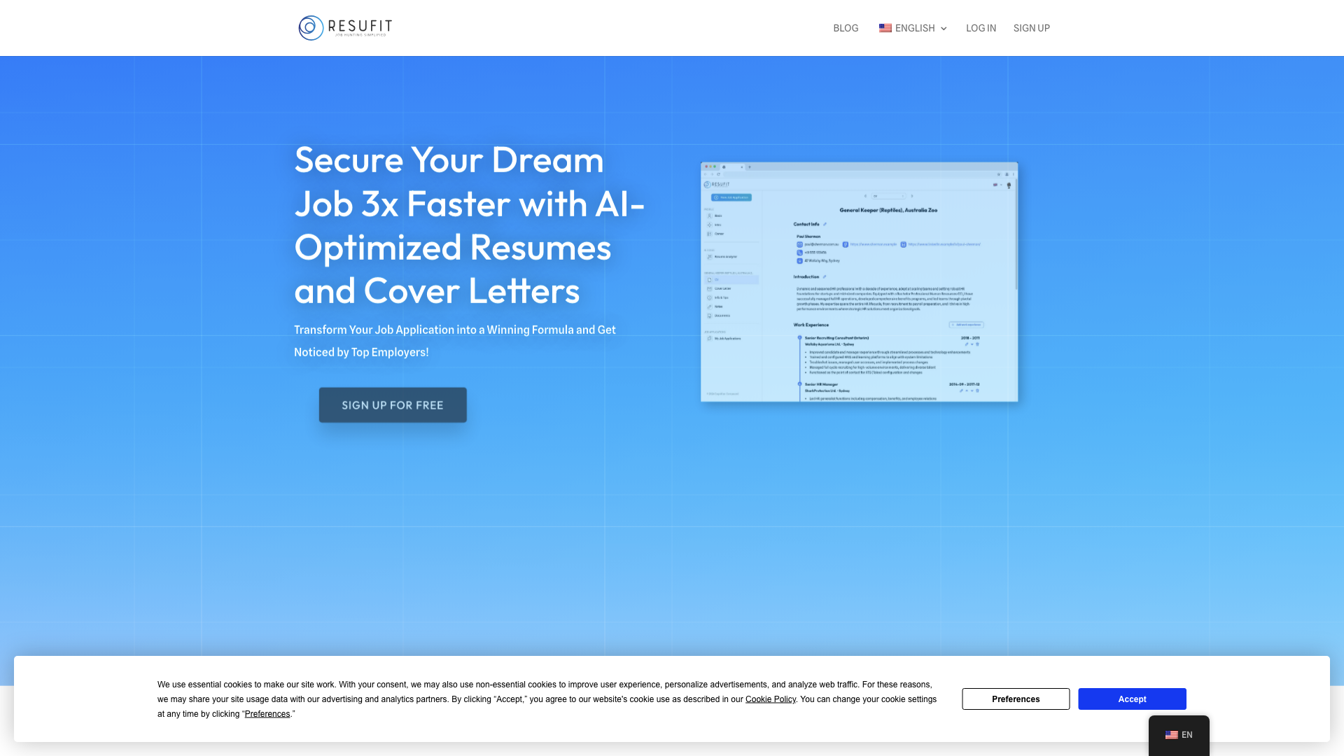Your AI-powered job application generator · ResuFit